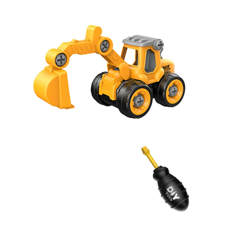 Trator Máquina de Obras de Brinquedo Desmontável