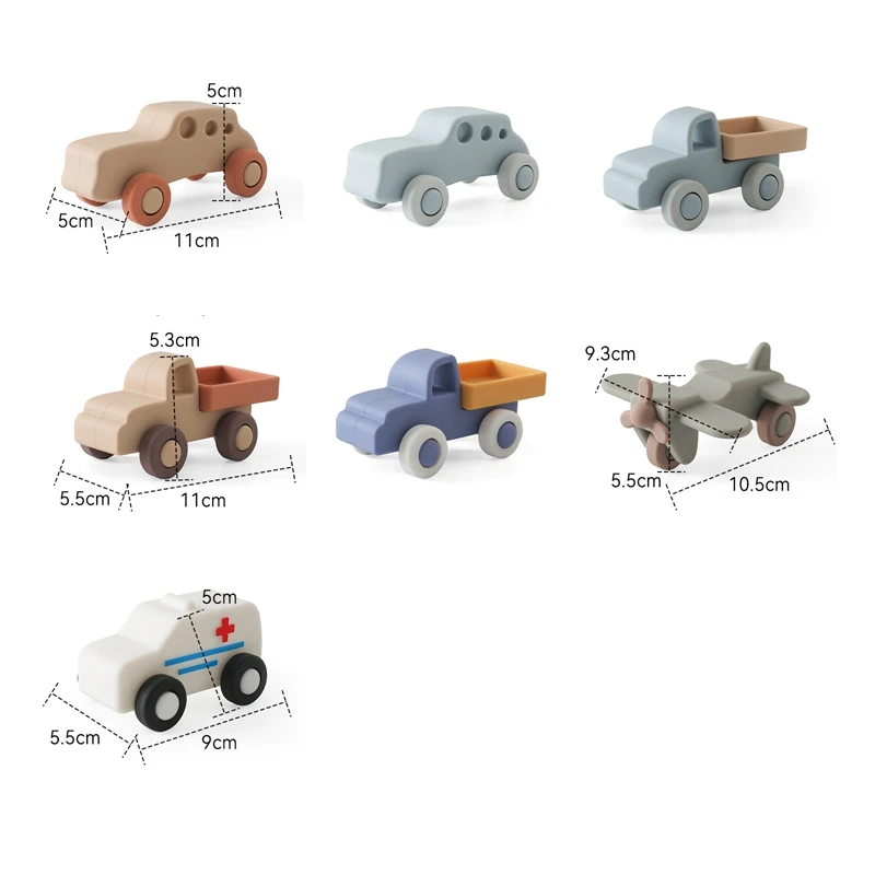 Carrinho de Brinquedo de Silicone Para Bebês e Crianças