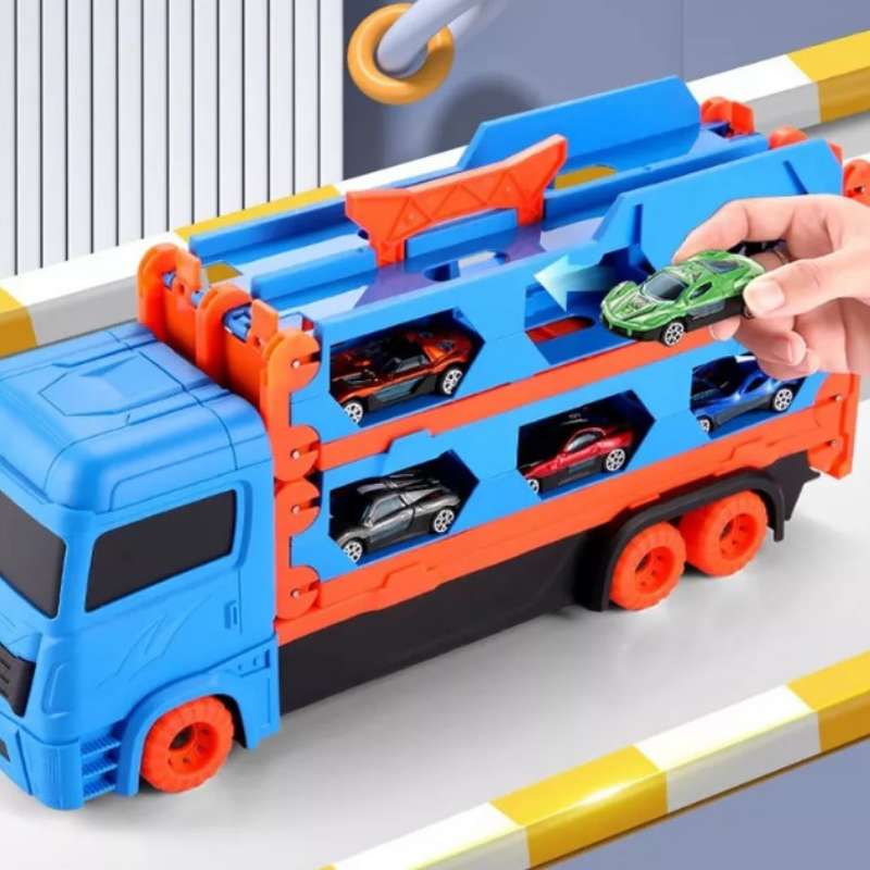 COMPRE JUNTO: Conjunto Carros + Caminhão Mega Pista com R$50,00 de desconto