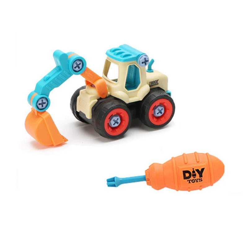 Trator Máquina de Obras de Brinquedo Desmontável