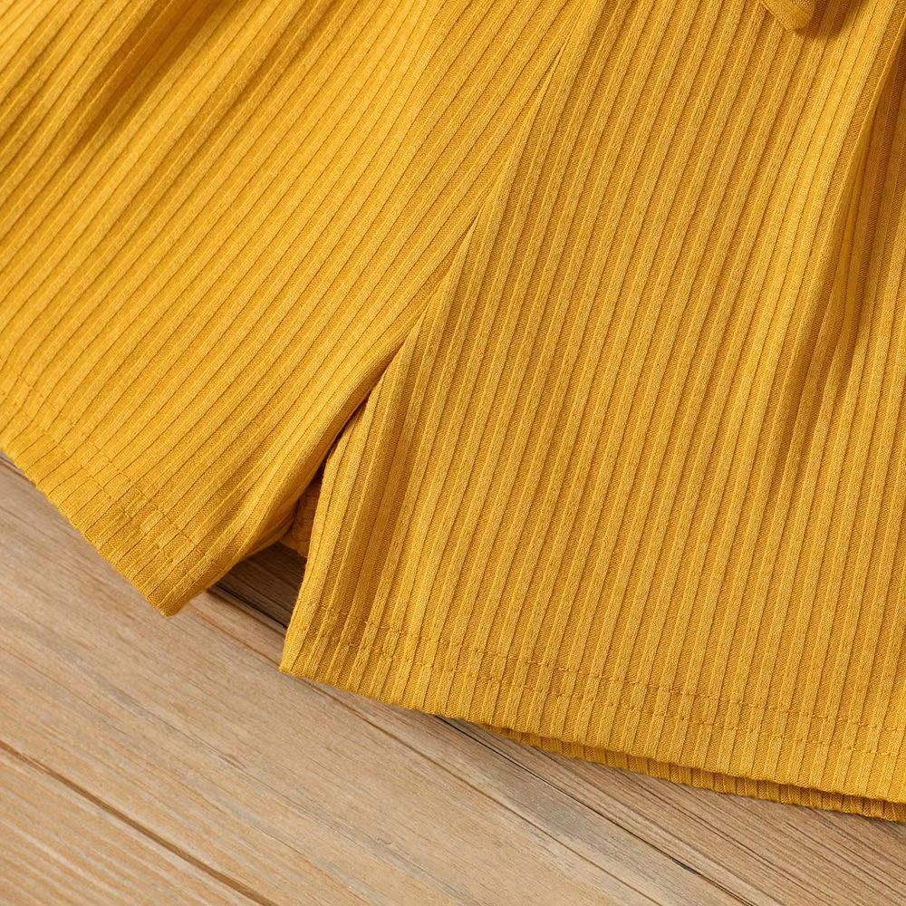 Macacão de Verão para Bebê Menina com Cinto e Manga Curta