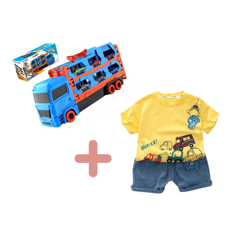 COMPRE JUNTO: Conjunto Carros + Caminhão Mega Pista com R$50,00 de desconto