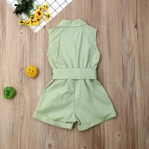 Playsuit Infantil Sem Mangas com Gravata Borboleta