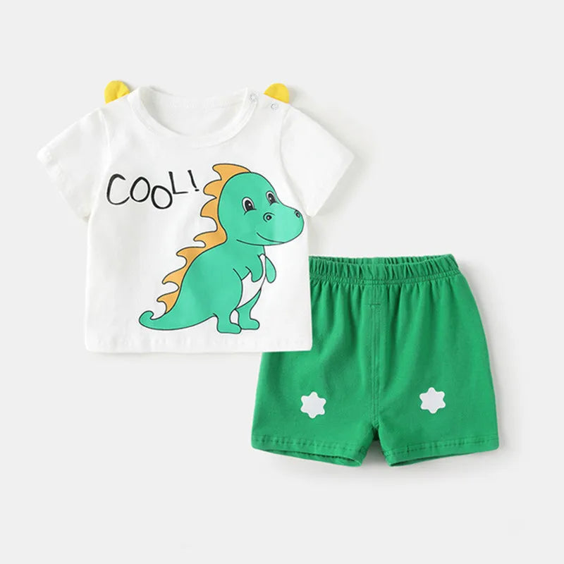 Conjunto Infantil Verão Estampado - Camiseta e Shorts