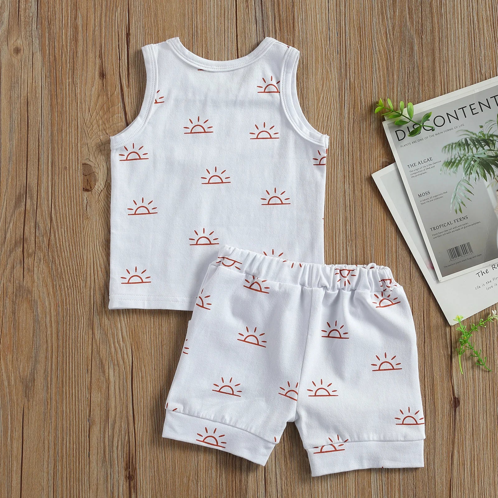 Conjunto Infantil Verão Algodão - Top e Shorts Unissex