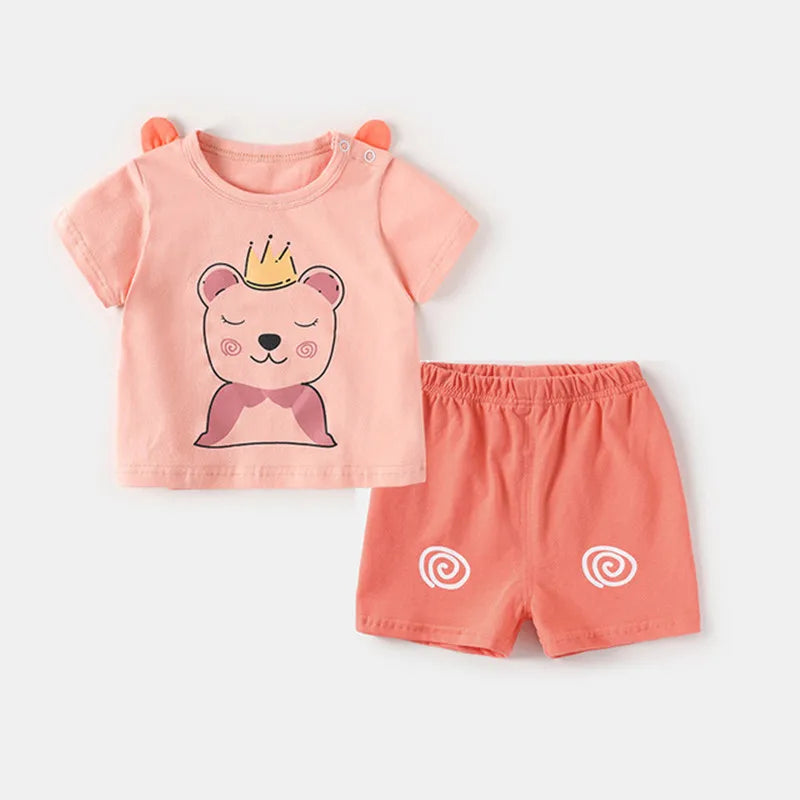 Conjunto Infantil Verão Estampado - Camiseta e Shorts