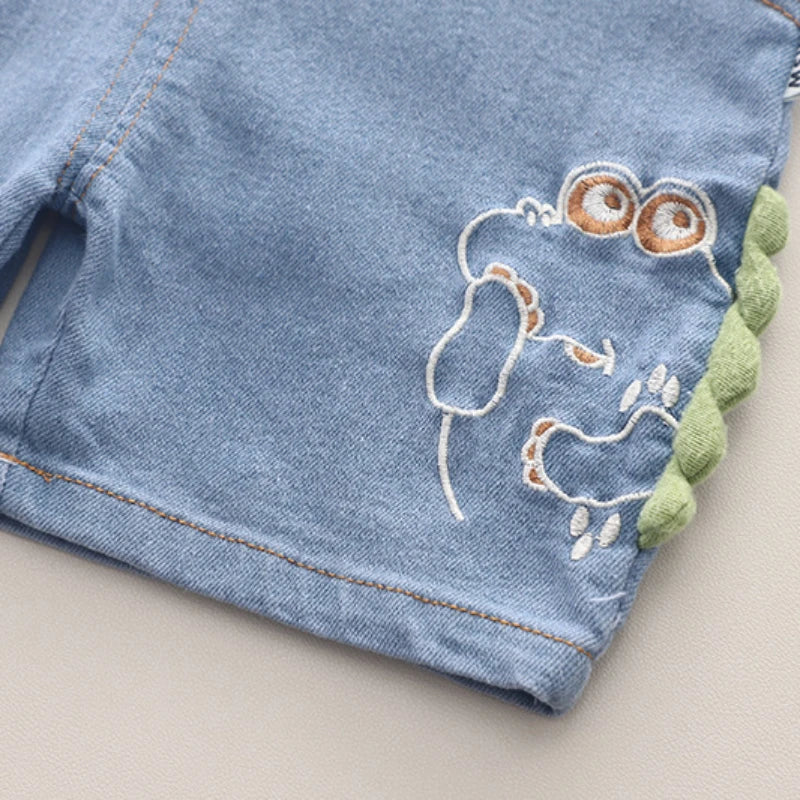 Conjunto Infantil Verão - Camiseta Estampada e Shorts com Alças (2 Peças)