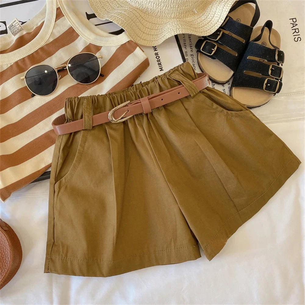 Conjunto Infantil de Regata e Shorts Listrados - Estilo Casual e Elegante