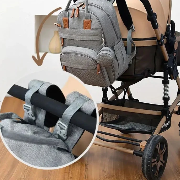 Mochila de Fraldas Multifuncional à Prova d'Água