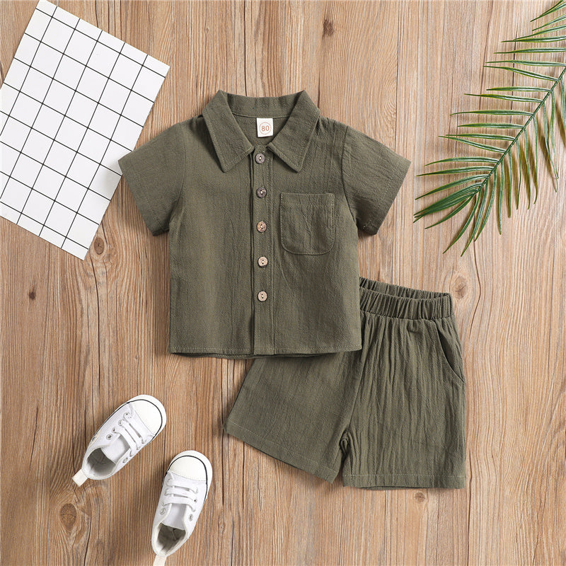 Conjunto Roupa Infantil Verão Social Meninos