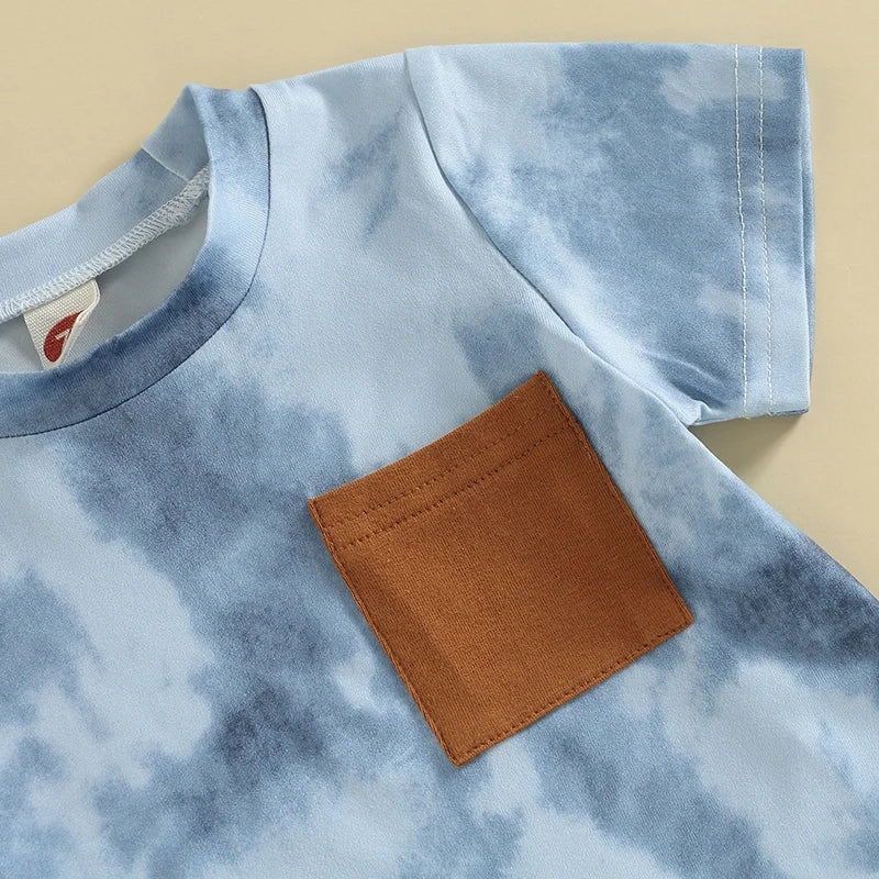 Conjunto Tie-Dye Infantil - Camiseta e Shorts Verão