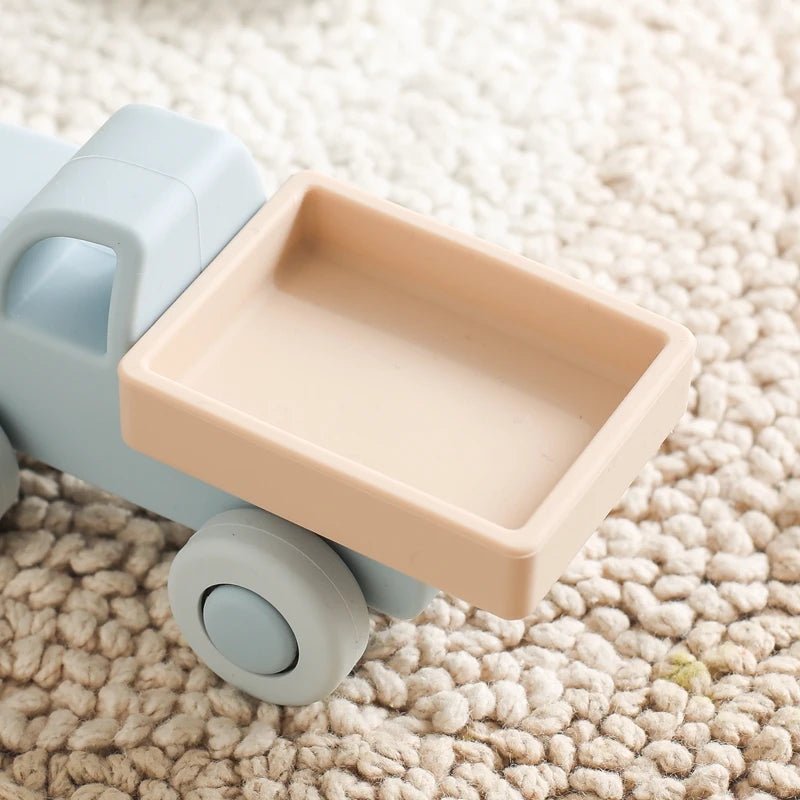 Carrinho de Brinquedo de Silicone Para Bebês e Crianças