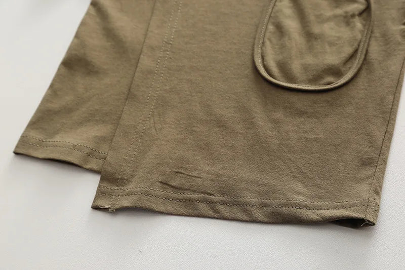 Conjunto Infantil Verão - Camiseta de Algodão e Shorts Listrado (2 Peças)