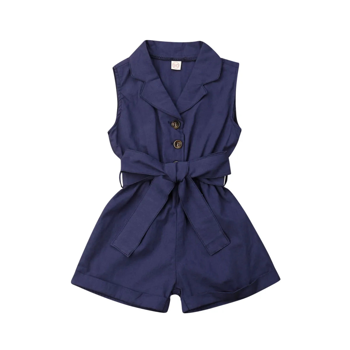 Playsuit Infantil Sem Mangas com Gravata Borboleta