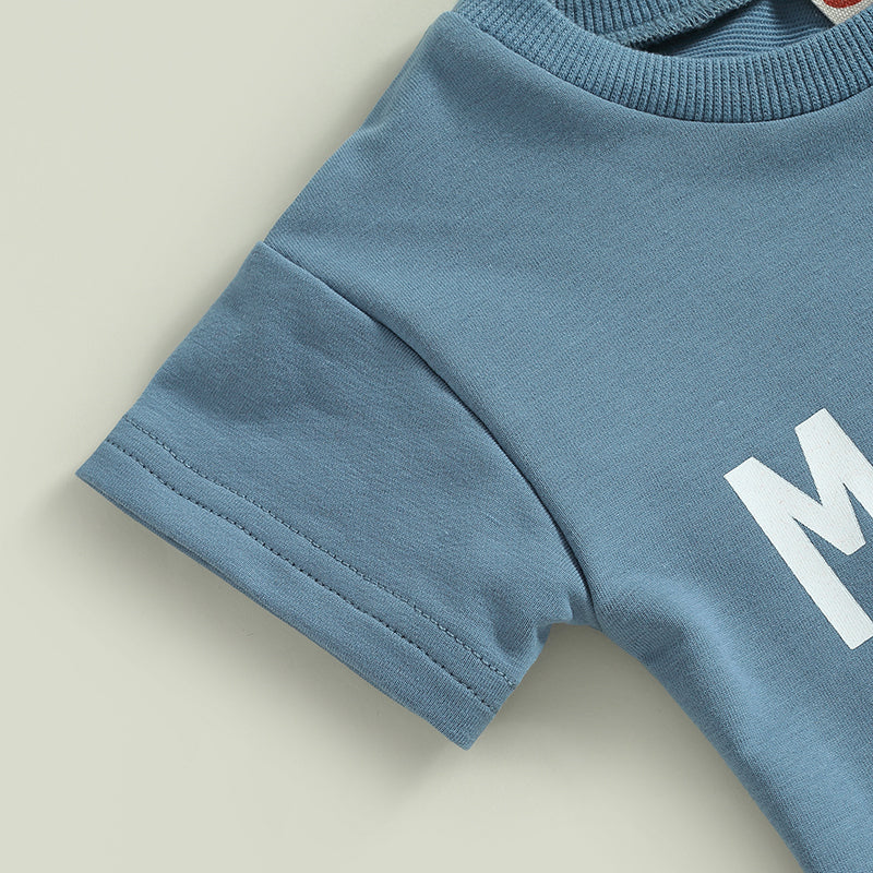 Conjunto Bebê Menino - Camiseta Mama's Boy e Shorts