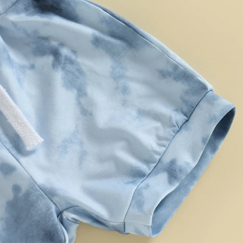 Conjunto Tie-Dye Infantil - Camiseta e Shorts Verão