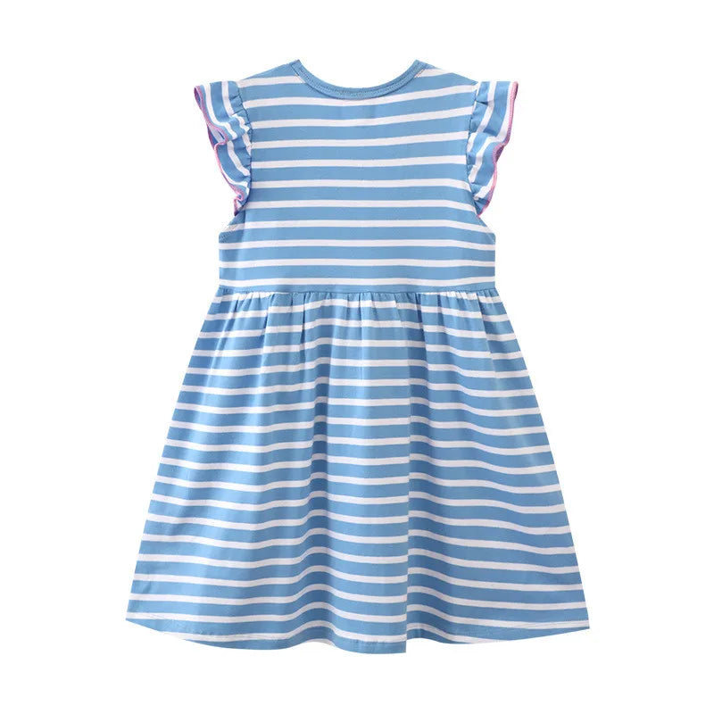 Vestido Unicórnio Verão Listrado