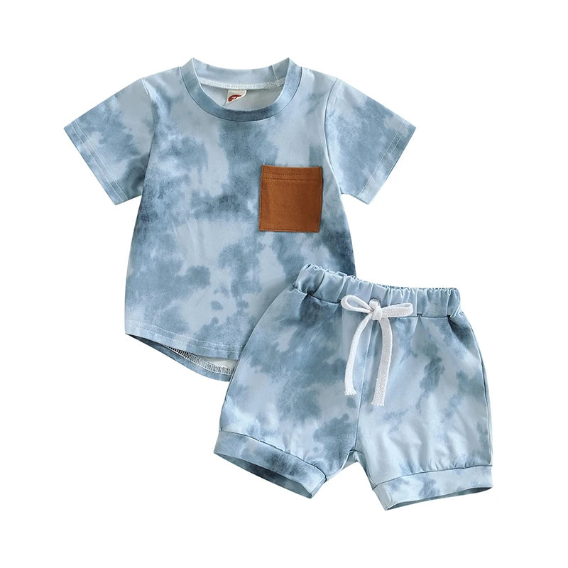 Conjunto Tie-Dye Infantil - Camiseta e Shorts Verão