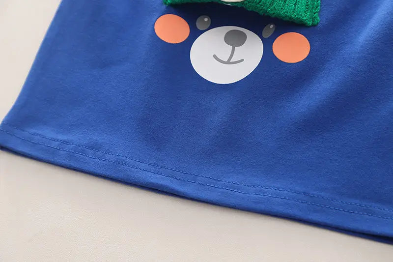 Conjunto Infantil Verão - Camiseta Urso e Shorts