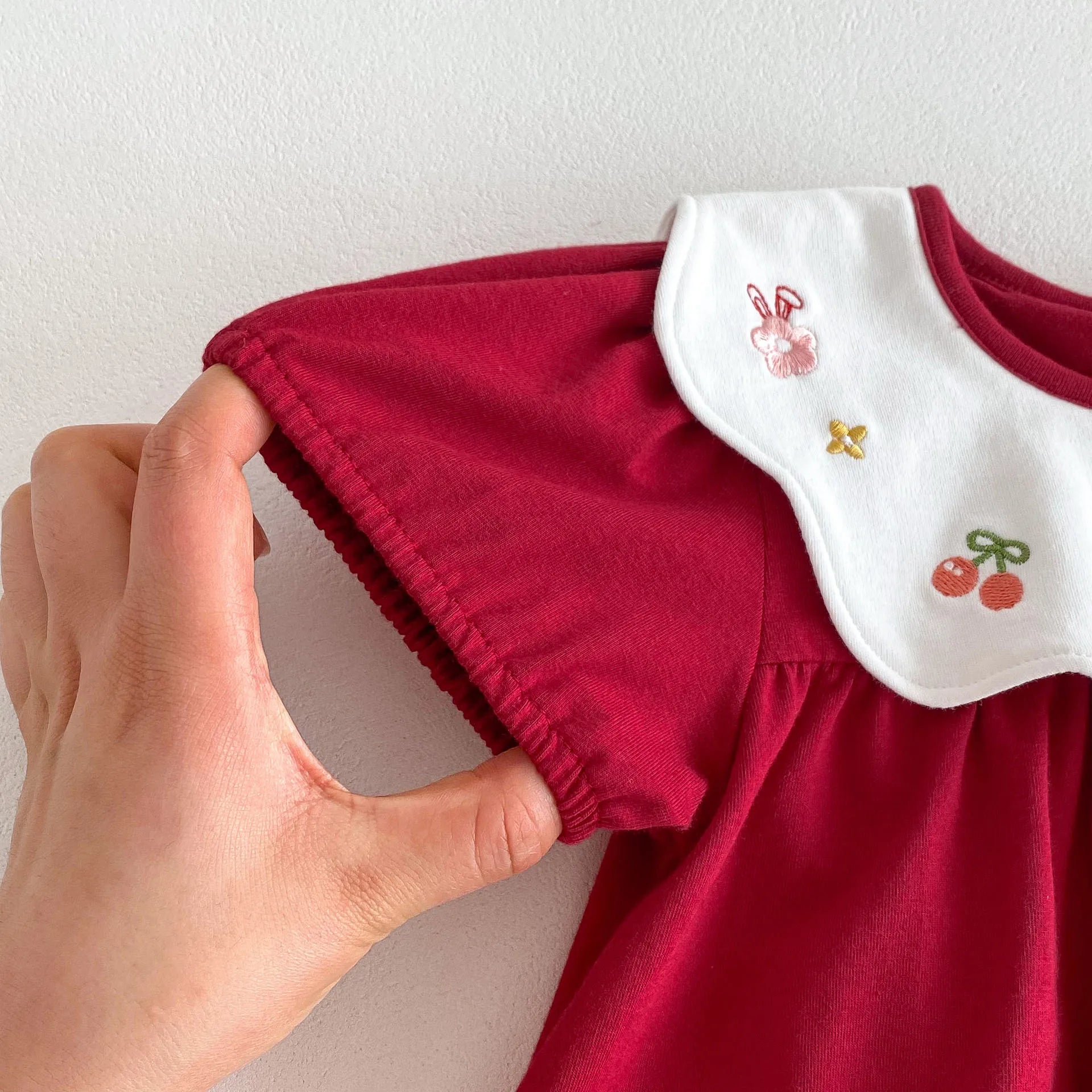 Body bebê menina manga curta