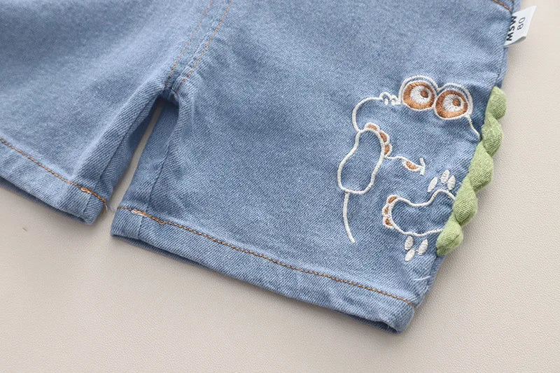 Conjunto Infantil Verão - Camiseta Estampada e Shorts com Alças (2 Peças)