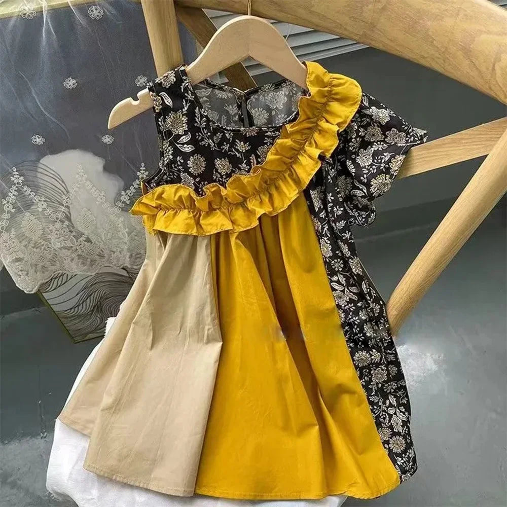 Vestido Princesa Xadrez Rosa Lolita Infantil