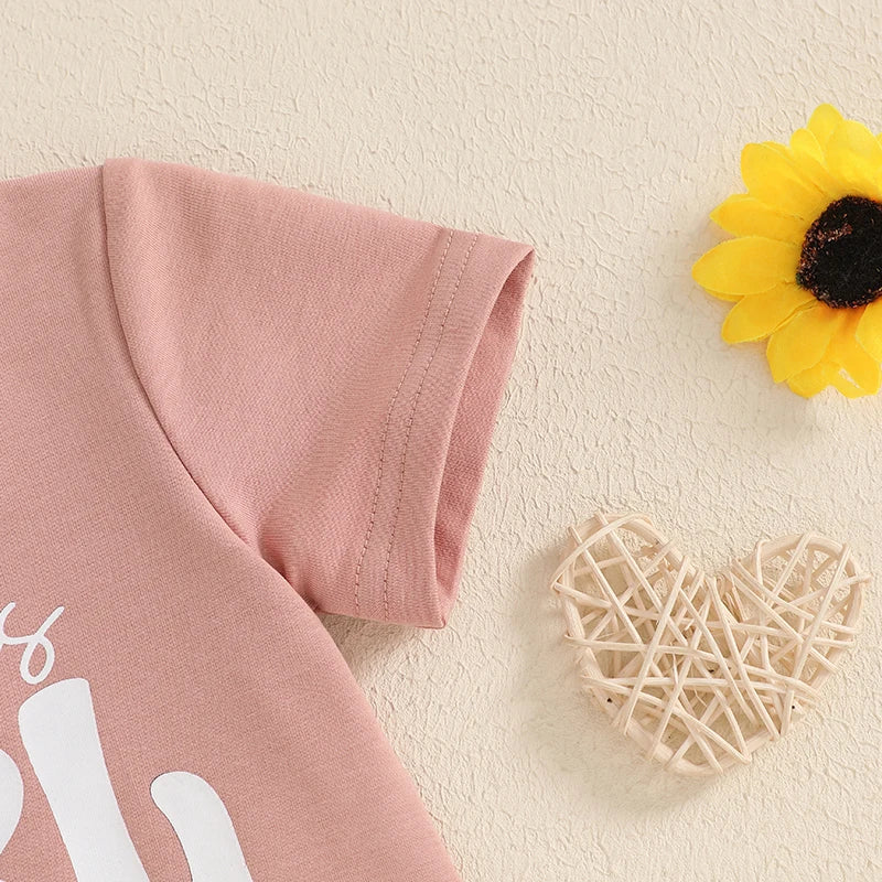 Conjunto Bebê Menina - Camiseta Mama's Girl e Shorts Margarida
