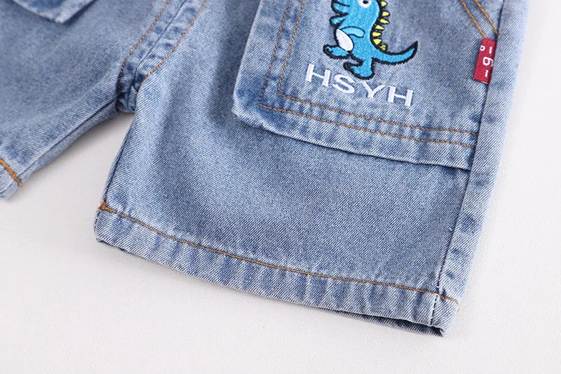 Conjunto Infantil Avião - Camiseta e Shorts Casuais (2 Peças)