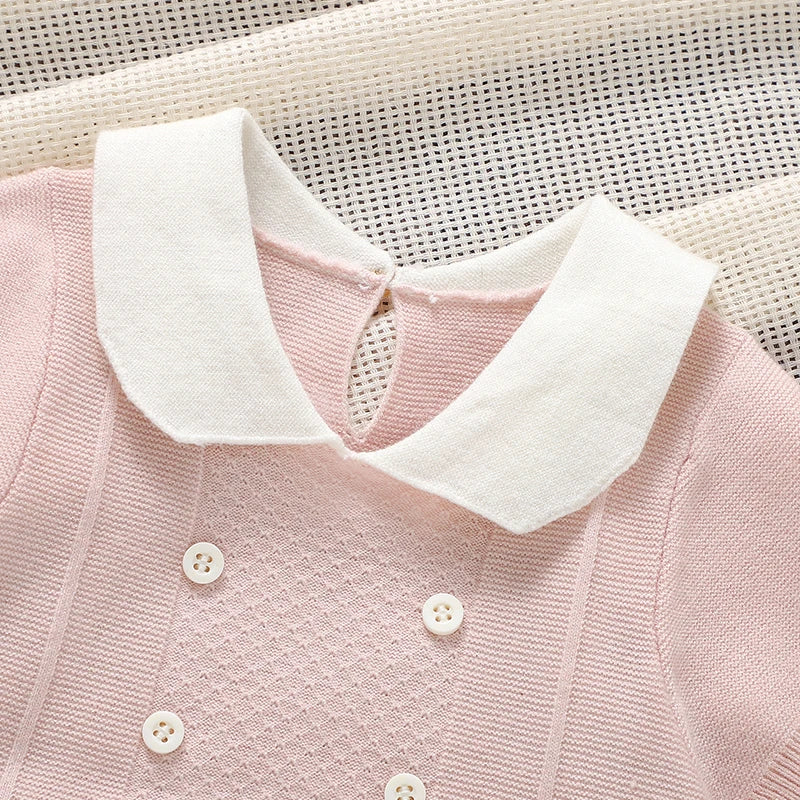 Macacão de Malha Manga Curta para Bebês - Estilo Casual