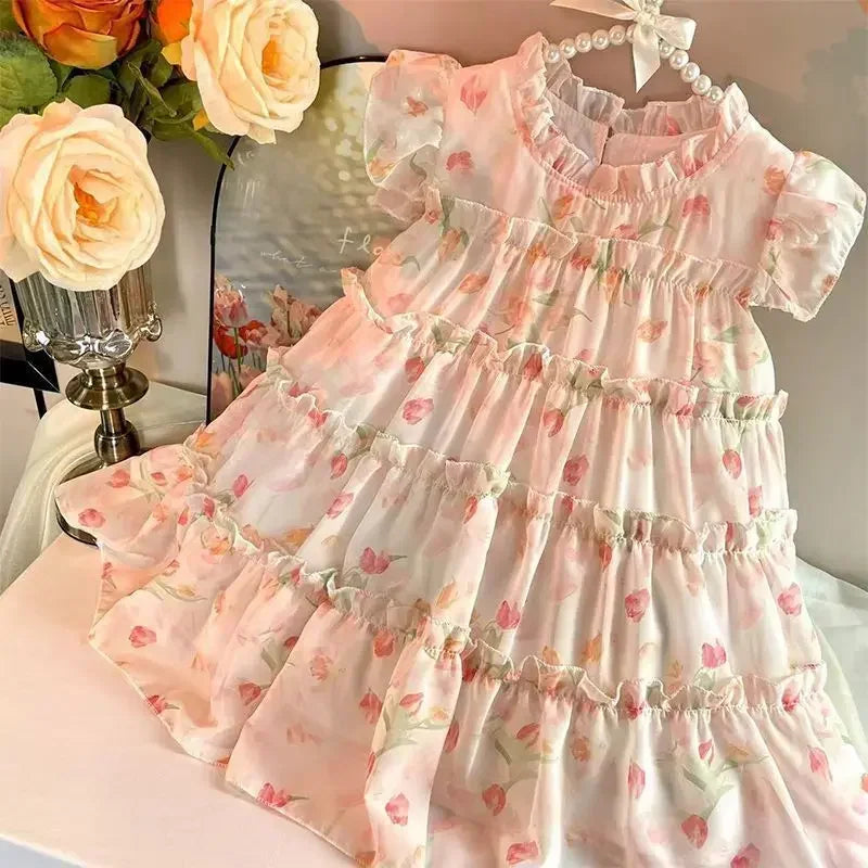 Vestido Floral de Chifon