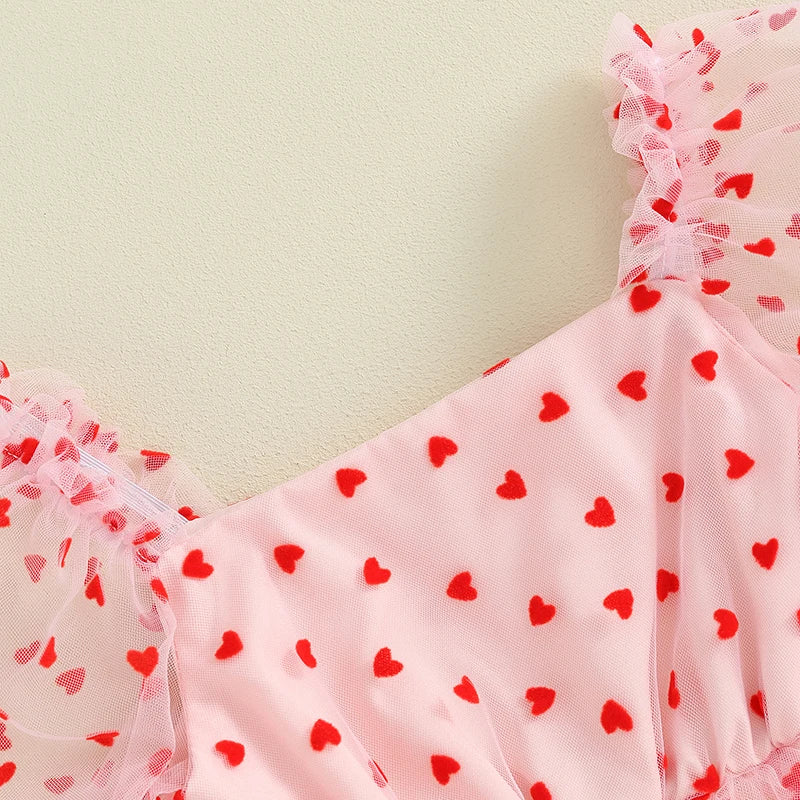 Conjunto Romper e Bandana Coração para Bebês