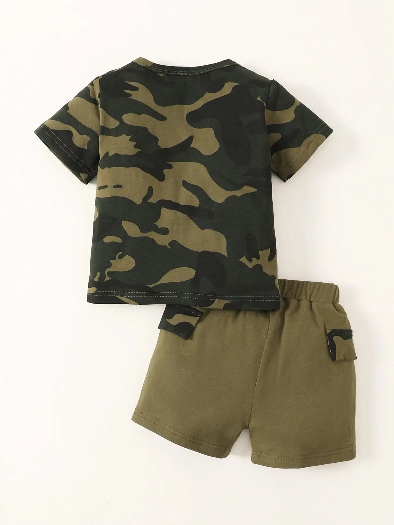 Conjunto Camuflado Infantil - Camiseta e Shorts Verão