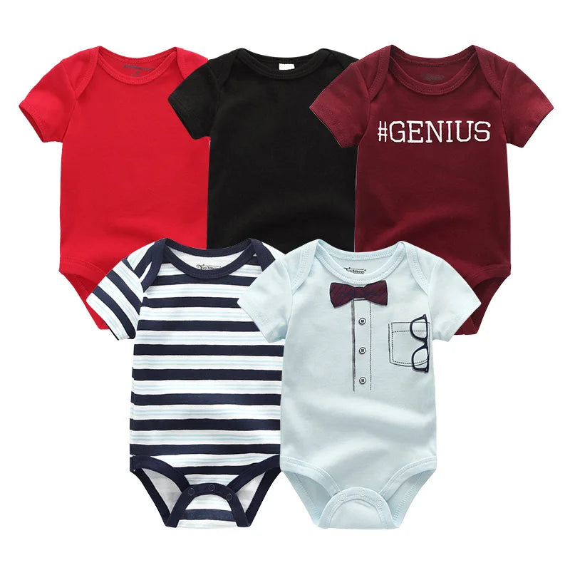 Kit com 5 peças Body Menino Menina