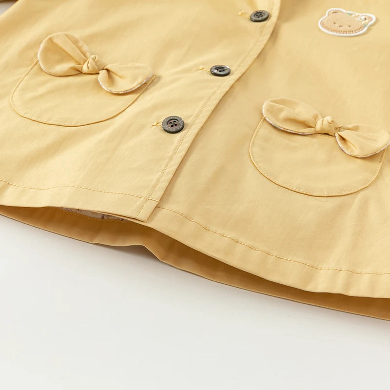 Trench Coat Infantil - Casaco com Capuz e Botões para Meia-Estação