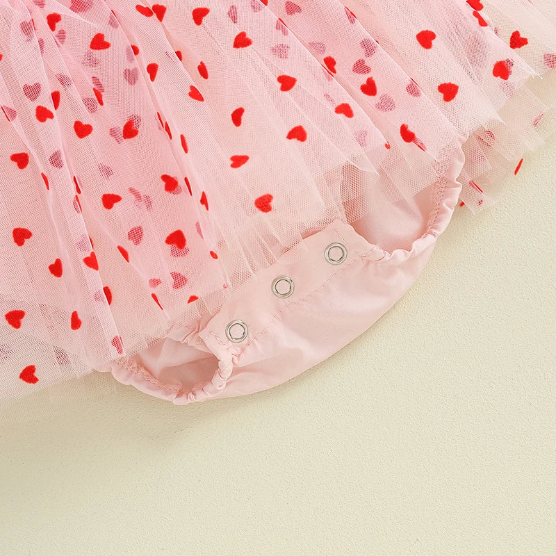 Conjunto Romper e Bandana Coração para Bebês