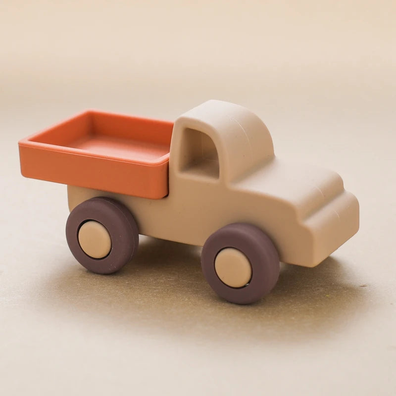 Carrinho de Brinquedo de Silicone Para Bebês e Crianças