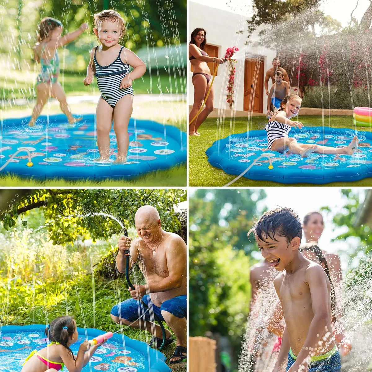 Tapete de Água Inflável 170cm para Crianças - Verão Divertido