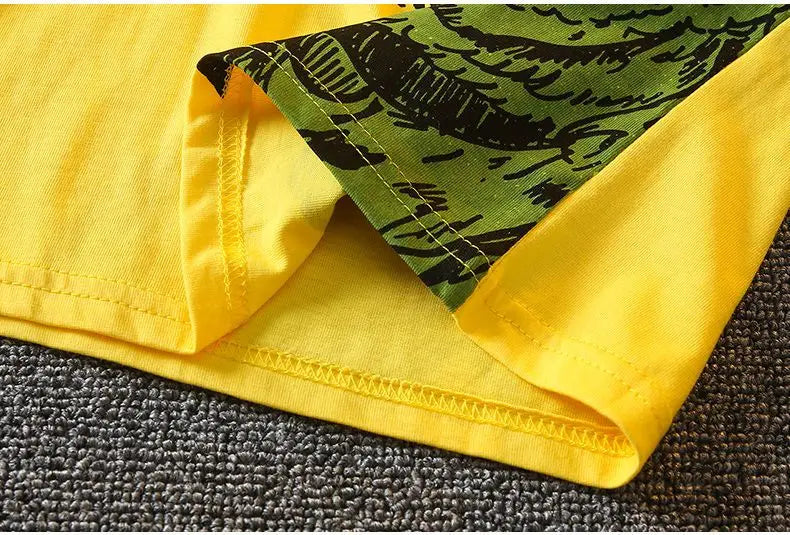 Conjunto Bebê Menino - Camiseta Algodão Estampa Dinossauro e Shorts (2 Peças)