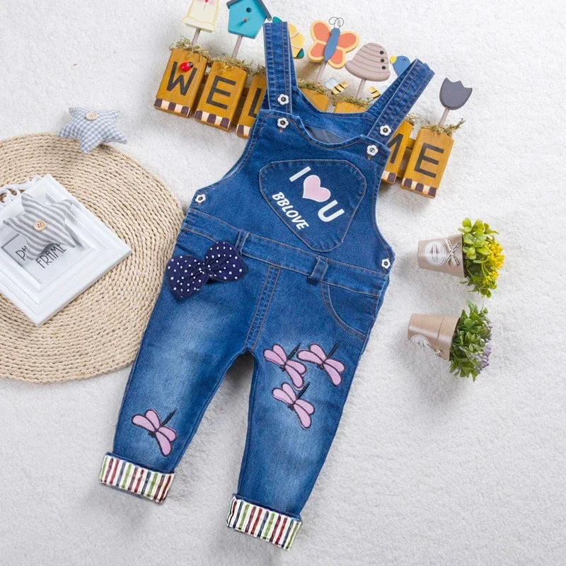 Macacão Infantil Jeans Unissex com Estampa Divertida