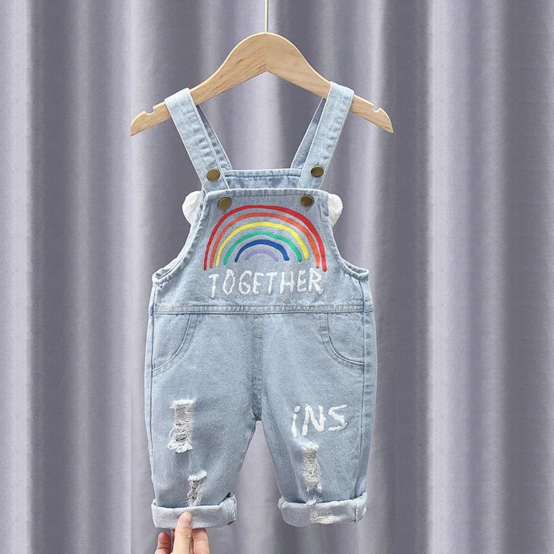 DIIMUU-Calças de ganga infantil, macacão, macacão, criança, menino, meninas, crianças, bebê, 1, 2, 3, 4 anos