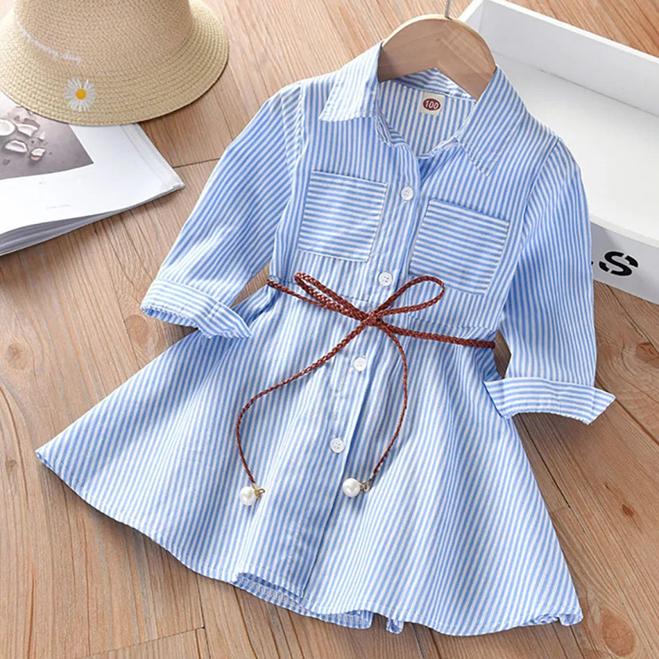 Vestido Casual Listrado para Meninas, descubra a elegância e o conforto para sua menina neste lindo vestido casual listrado! Perfeito para primavera e outono, combine estilo e conforto em uma única peça. Deixe sua filha confortável e alegre ao mesmo tempo com esse vestido que é a escolha ideal para qualquer ocasião.