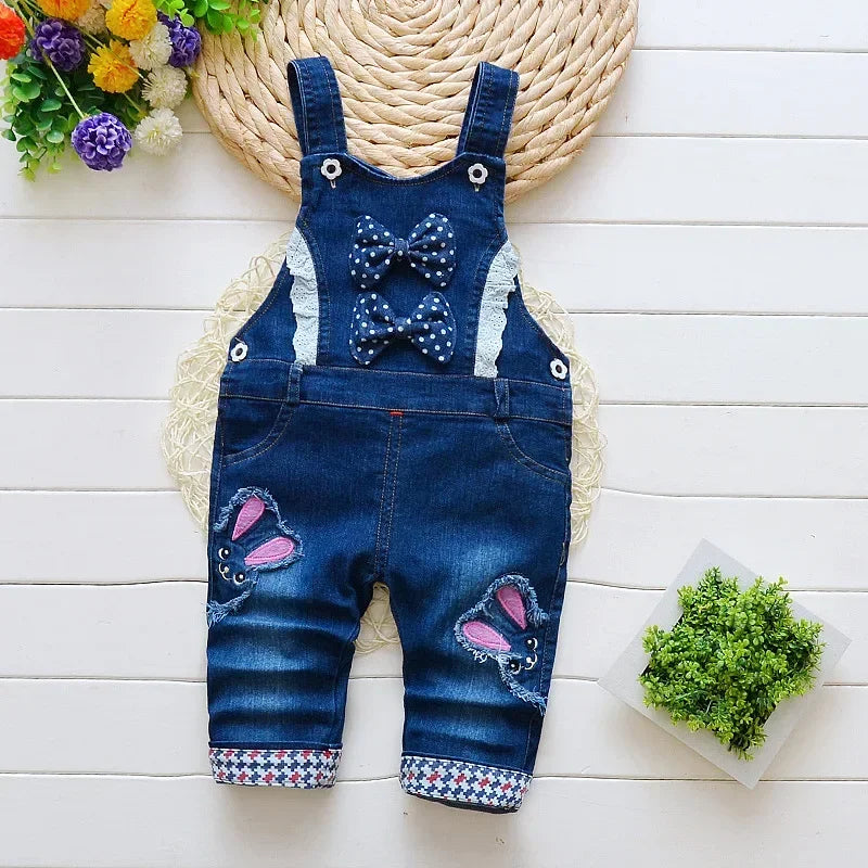 Macacão Infantil Jeans Unissex com Estampa Divertida