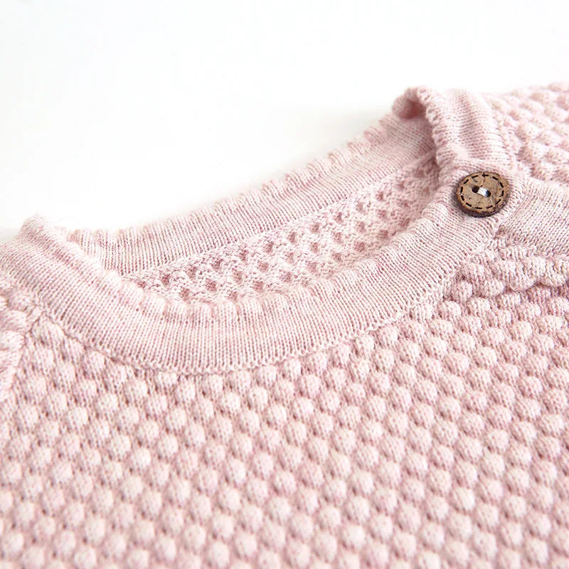 Conjunto em Tricô – Blusa e Calça de Algodão Meia Estação