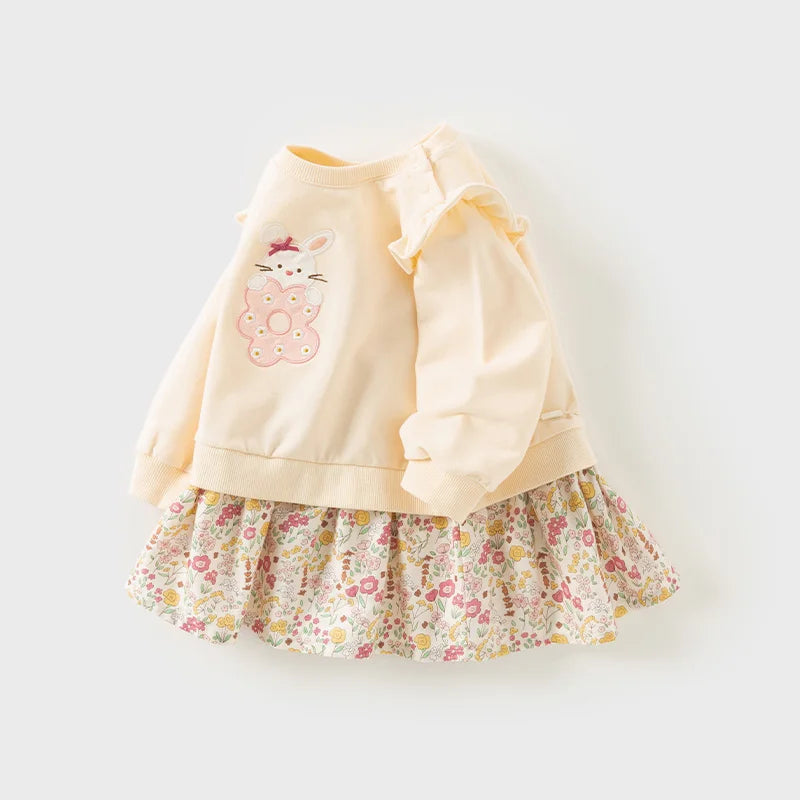 Moletom e vestido 2 em 1 Floral