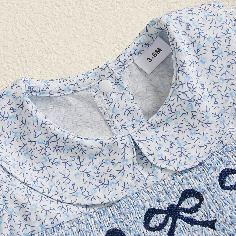 Macacão Bebê Menina - Estampa Floral com Gola Boneca e Saia Tule