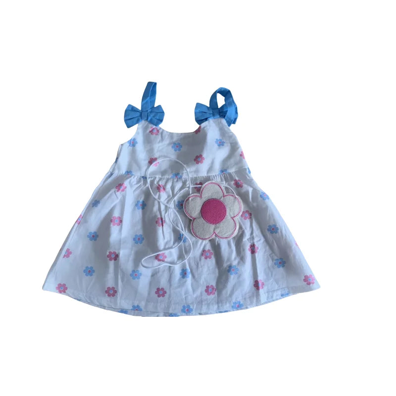 Vestido Floral de Algodão 2 Peças para Bebês