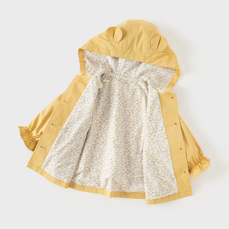 Trench Coat Infantil - Casaco com Capuz e Botões para Meia-Estação