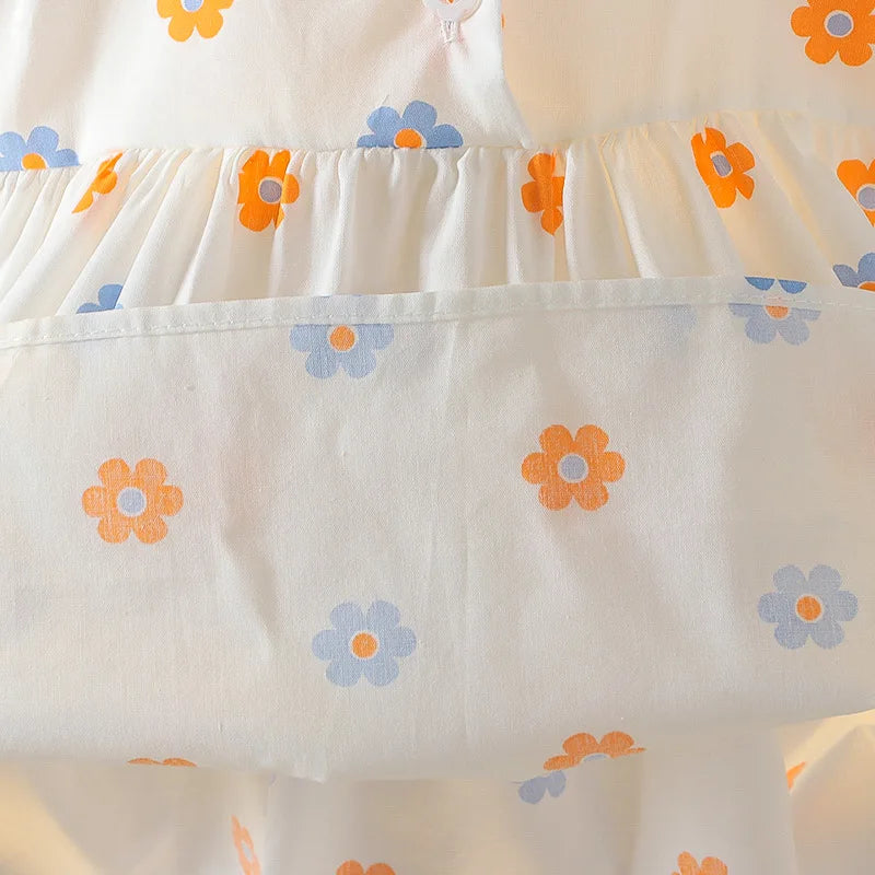 Vestido Floral de Algodão 2 Peças para Bebês