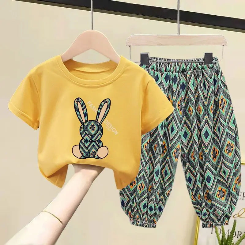 Conjunto Roupa Infantil Camiseta e Calça Coelhinho