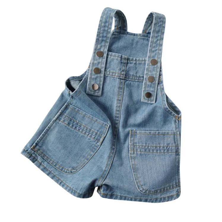 Macacão Jeans Infantil Unissex - Estilo Casual